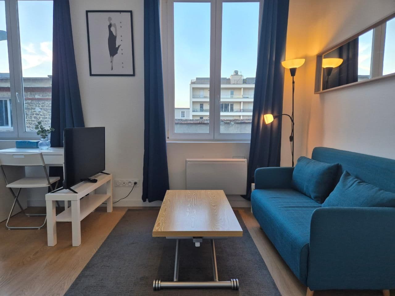 Studio meublé - Rue Ponsardin - Reims à louer
